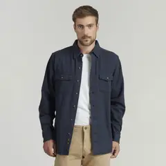 FEROUCH - Camisa Manga Larga Algodón Hombre