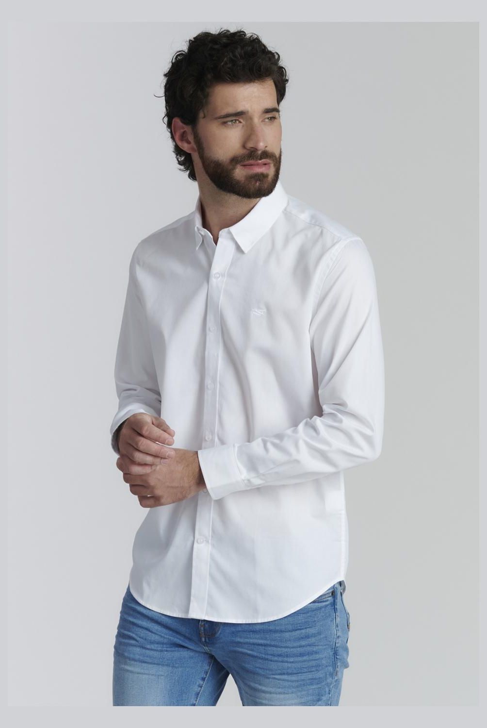 FEROUCH - Camisa Manga Larga Algodón Hombre Ferouch