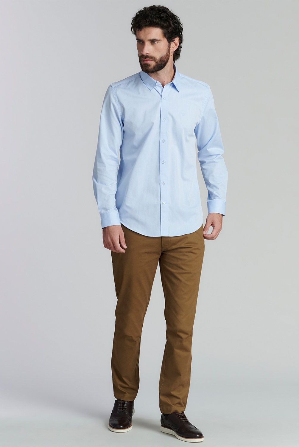FEROUCH - Camisa Manga Larga Algodón Hombre Ferouch