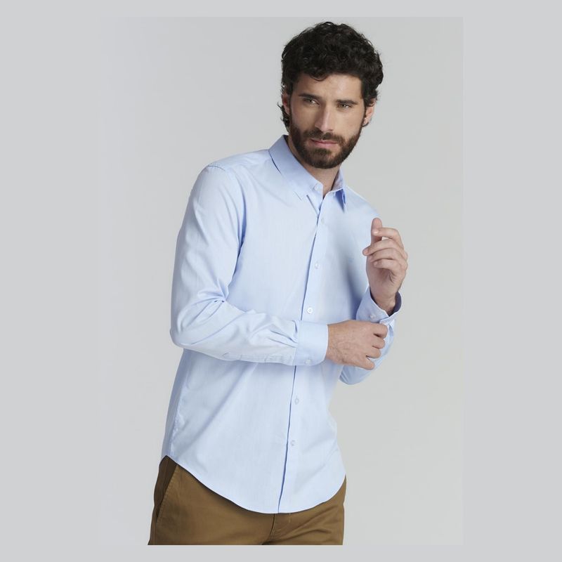 FEROUCH - Camisa Manga Larga Algodón Hombre Ferouch