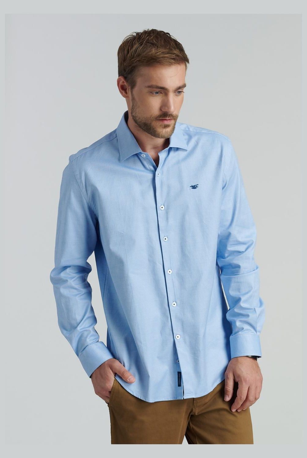 FEROUCH - Camisa Manga Larga Algodón Hombre Ferouch