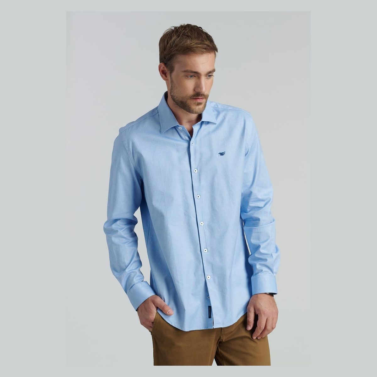 FEROUCH - Camisa Manga Larga Algodón Hombre Ferouch