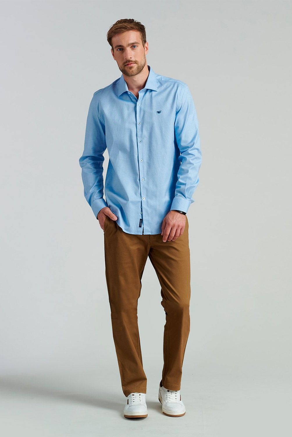 FEROUCH - Camisa Manga Larga Algodón Hombre Ferouch