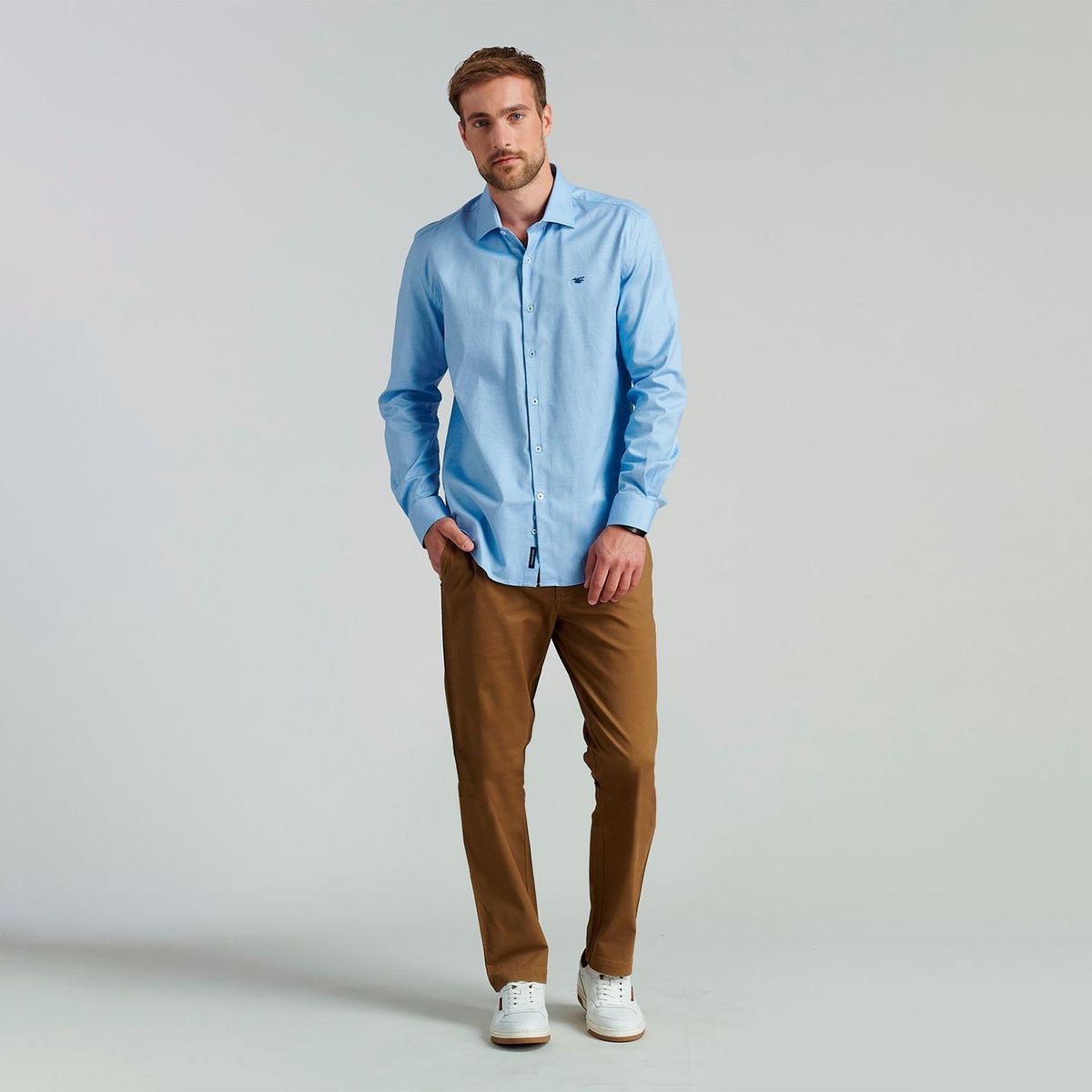 FEROUCH - Camisa Manga Larga Algodón Hombre Ferouch