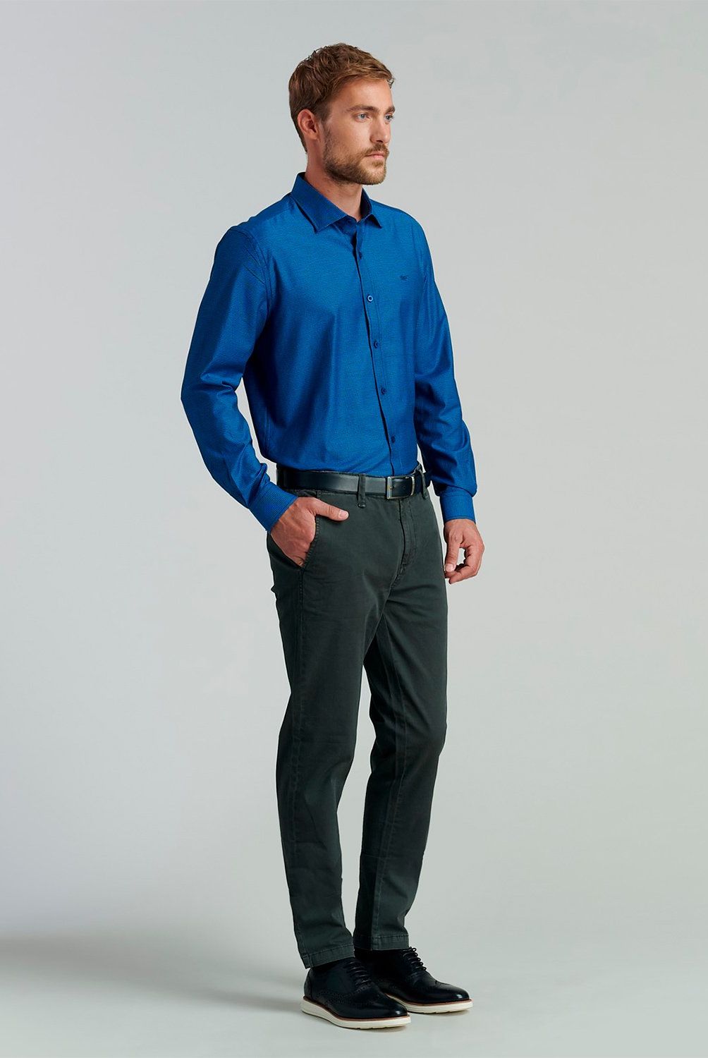 FEROUCH - Camisa Manga Larga Algodón Hombre Ferouch