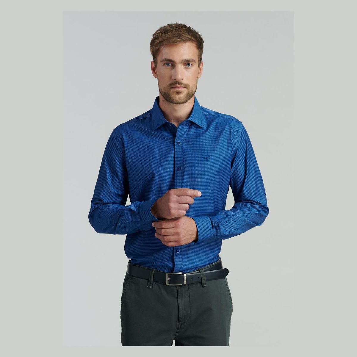 FEROUCH - Camisa Manga Larga Algodón Hombre Ferouch