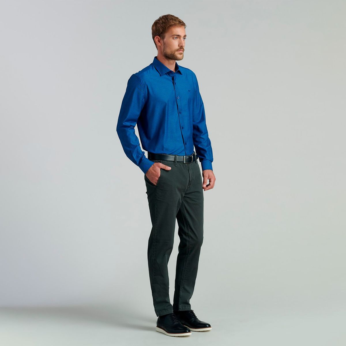 FEROUCH - Camisa Manga Larga Algodón Hombre Ferouch