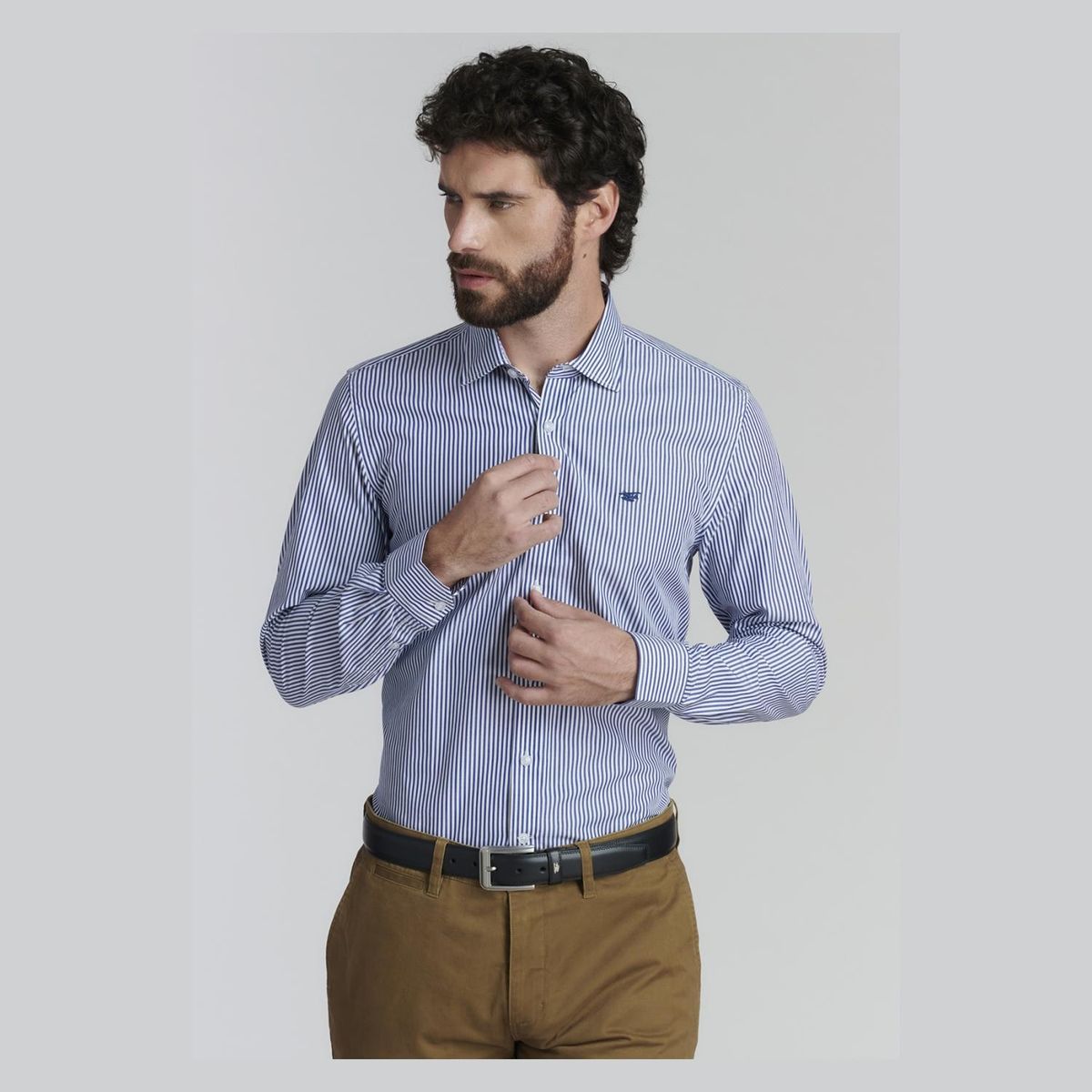 FEROUCH - Camisa Manga Larga Algodón Hombre Ferouch
