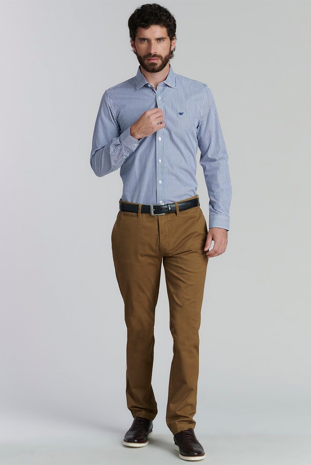 FEROUCH - Camisa Manga Larga Algodón Hombre Ferouch