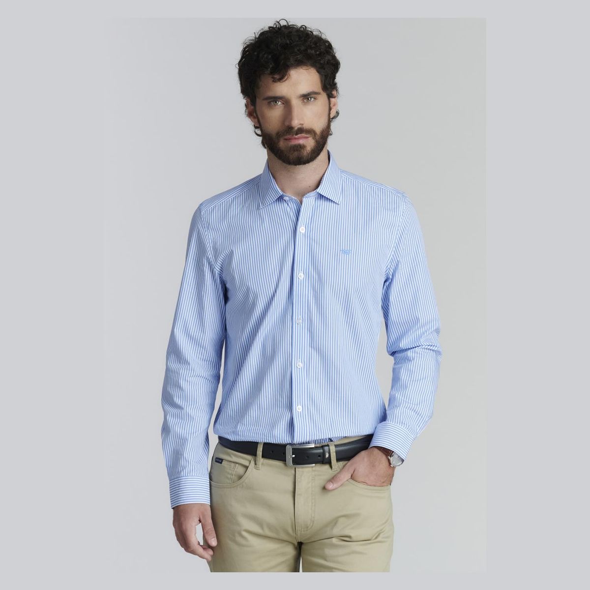 FEROUCH - Camisa Manga Larga Algodón Hombre Ferouch