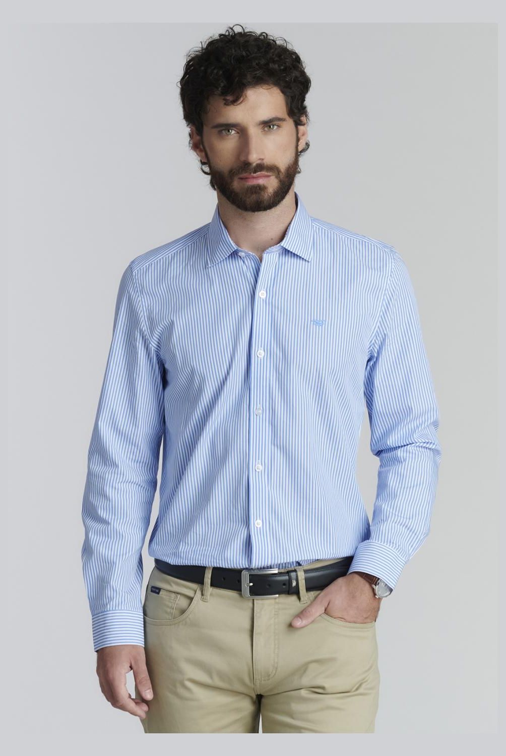 FEROUCH - Camisa Manga Larga Algodón Hombre Ferouch