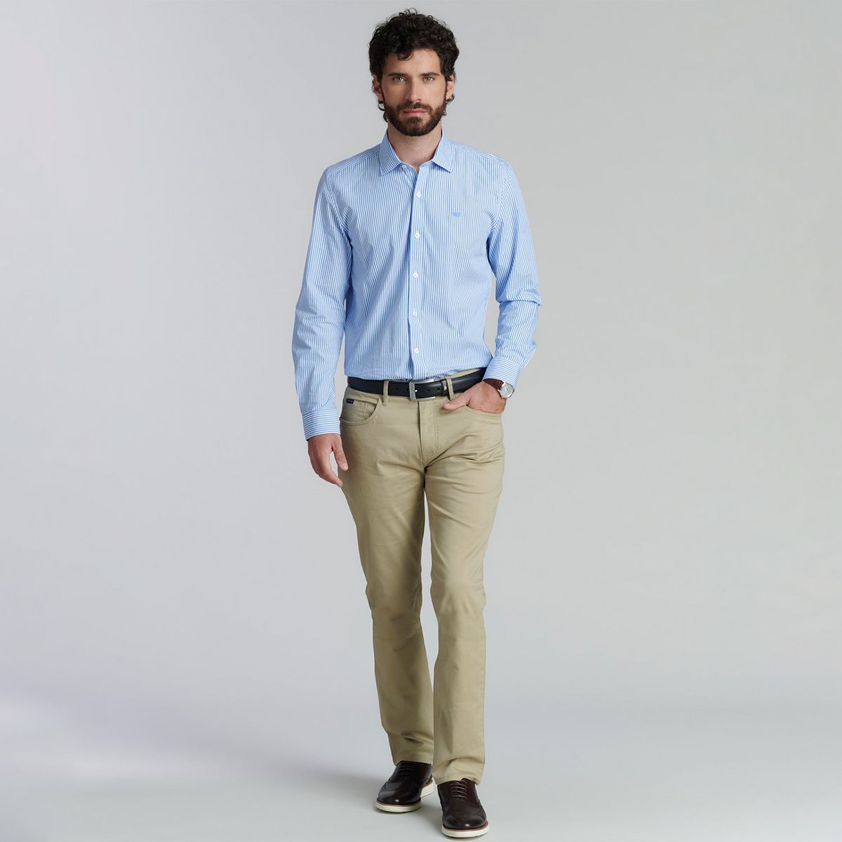 FEROUCH - Camisa Manga Larga Algodón Hombre Ferouch