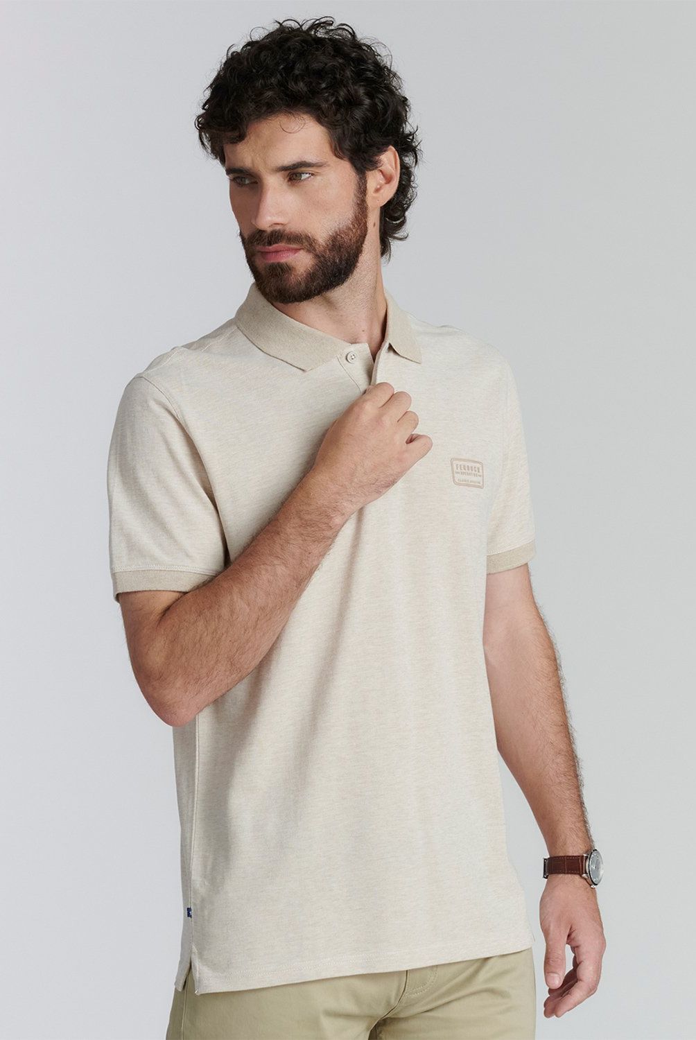 FEROUCH - Polera Piqué Manga Corta Algodón Hombre Ferouch