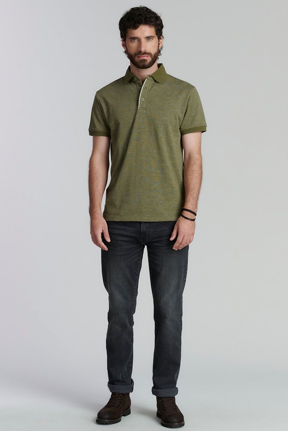 FEROUCH - Polera Piqué Manga Corta Algodón Slim Fit Hombre Ferouch