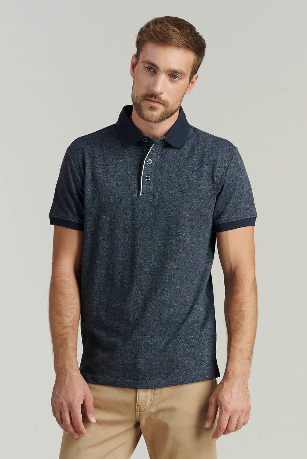 FEROUCH - Polera Piqué Manga Corta Algodón Slim Fit Hombre Ferouch