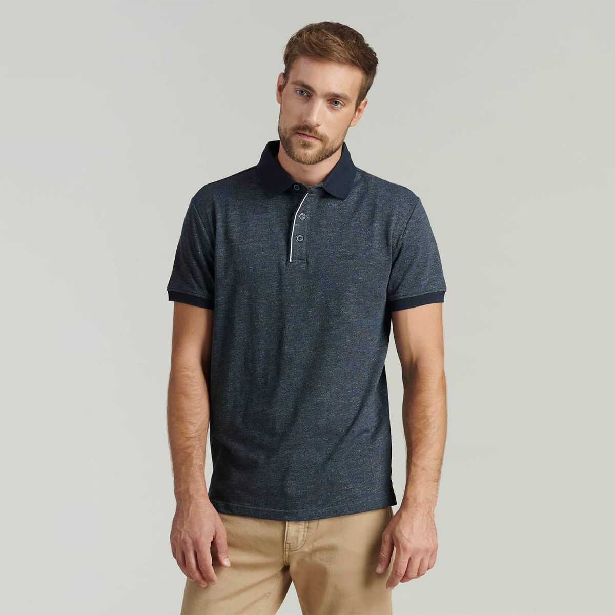 FEROUCH - Polera Piqué Manga Corta Algodón Slim Fit Hombre Ferouch