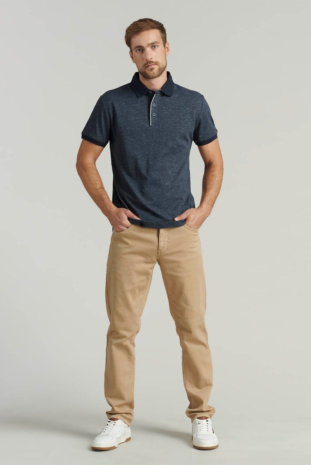 FEROUCH - Polera Piqué Manga Corta Algodón Slim Fit Hombre Ferouch