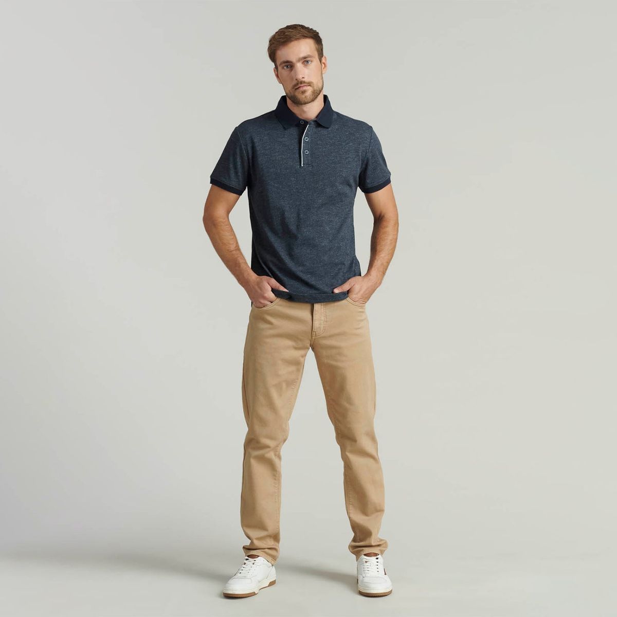 FEROUCH - Polera Piqué Manga Corta Algodón Slim Fit Hombre Ferouch