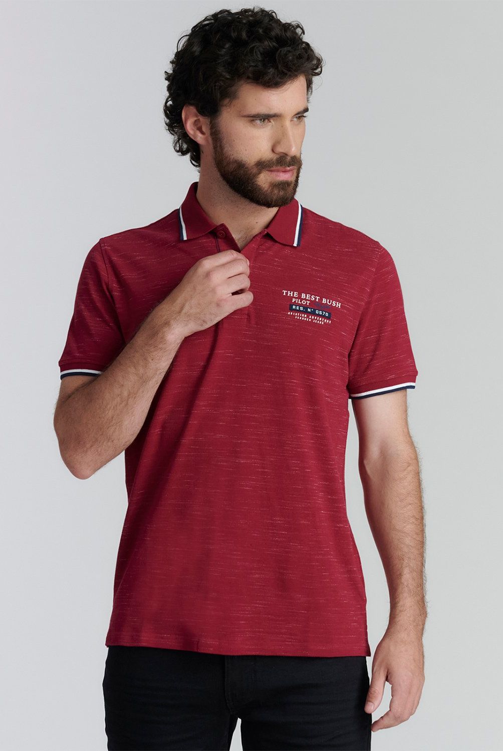 FEROUCH - Polera Piqué Manga Corta Algodón Hombre Ferouch