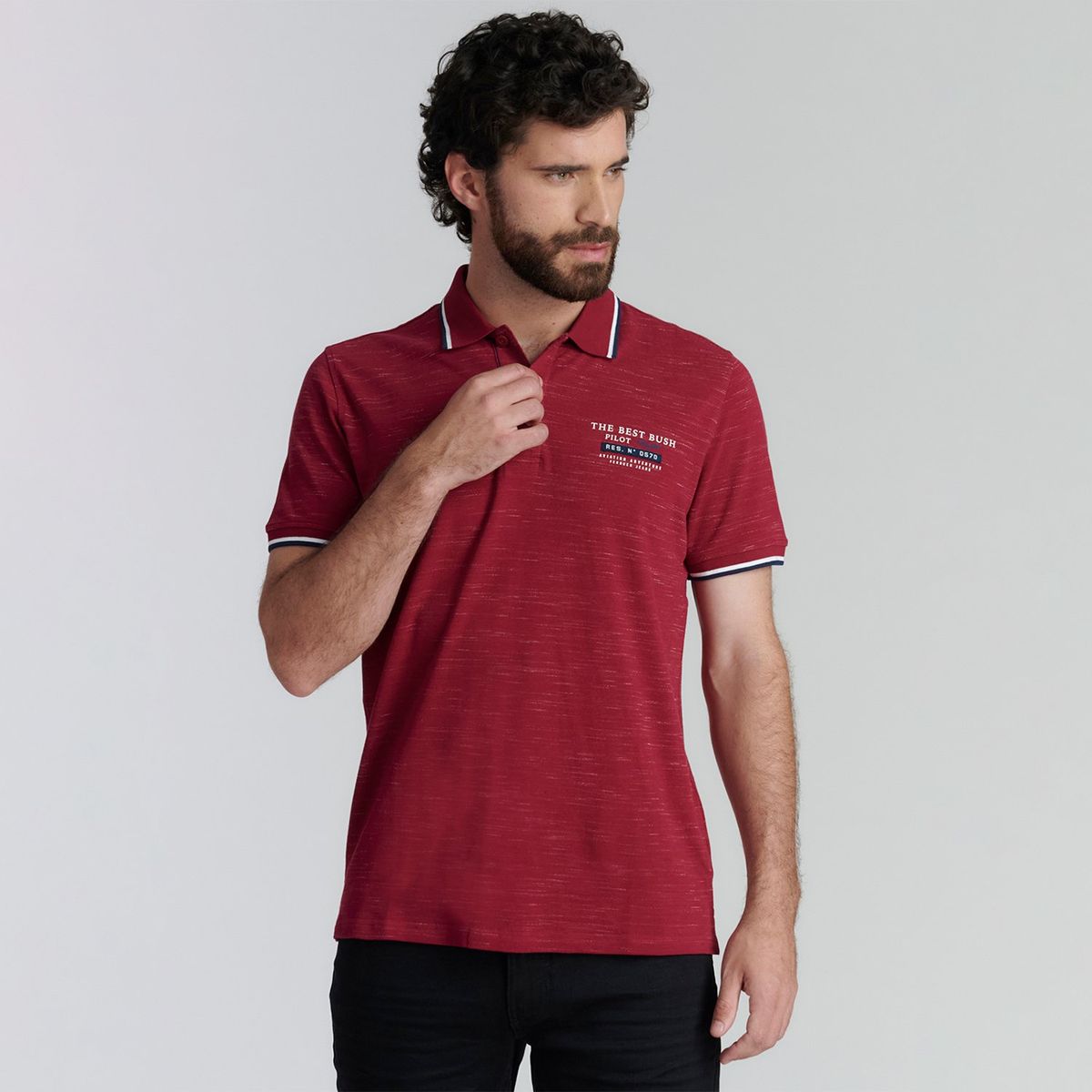 FEROUCH - Polera Piqué Manga Corta Algodón Hombre Ferouch