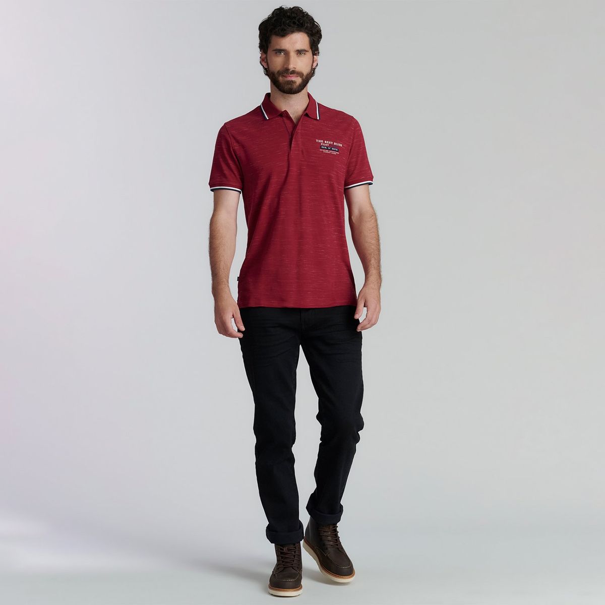 FEROUCH - Polera Piqué Manga Corta Algodón Hombre Ferouch