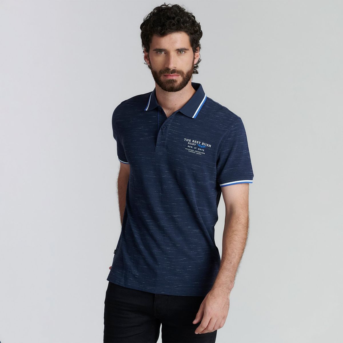 FEROUCH - Polera Piqué Manga Corta Algodón Hombre Ferouch