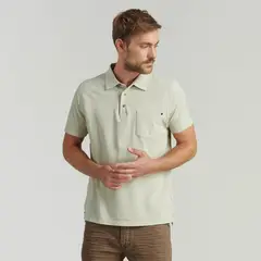 FEROUCH - Polera Piqué Manga Corta Algodón Hombre
