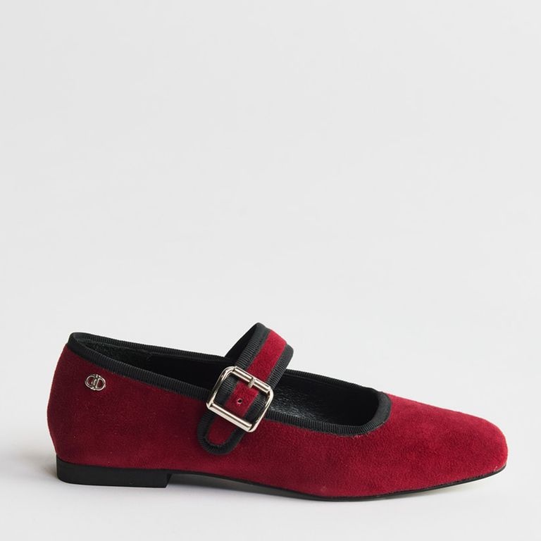 Zapato Casual Mujer Cuero Rojo