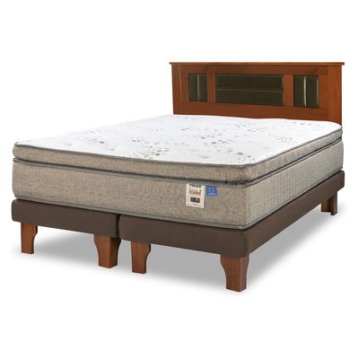 Imagen 2 del producto Cama Europea Terra Cobre 2 Plazas Box Base Dividida + Respaldo