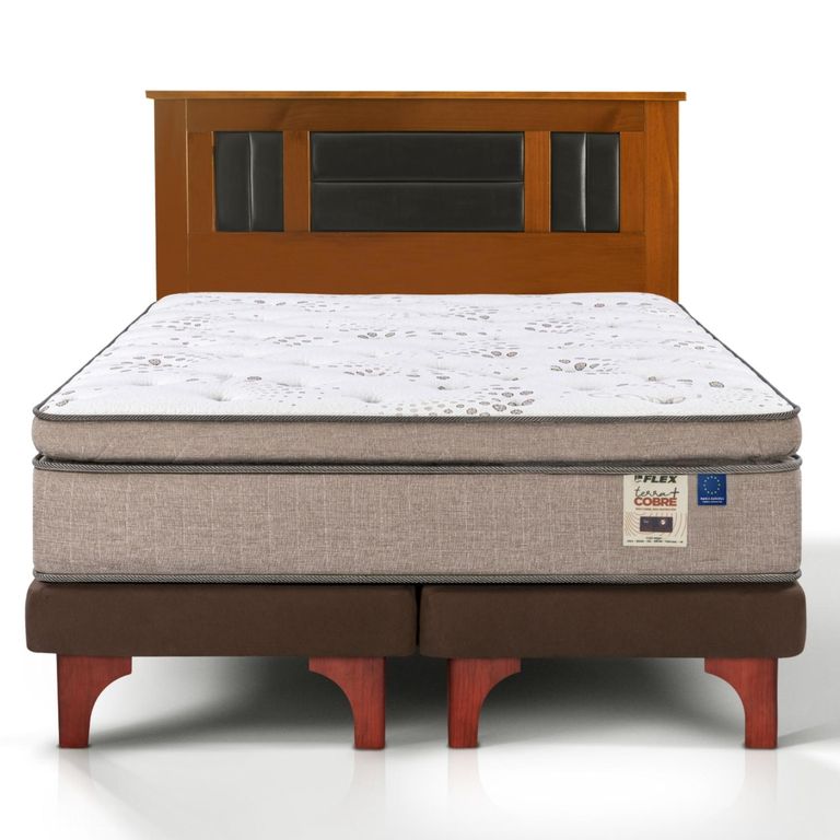 Cama Europea Terra Cobre King + Respaldo