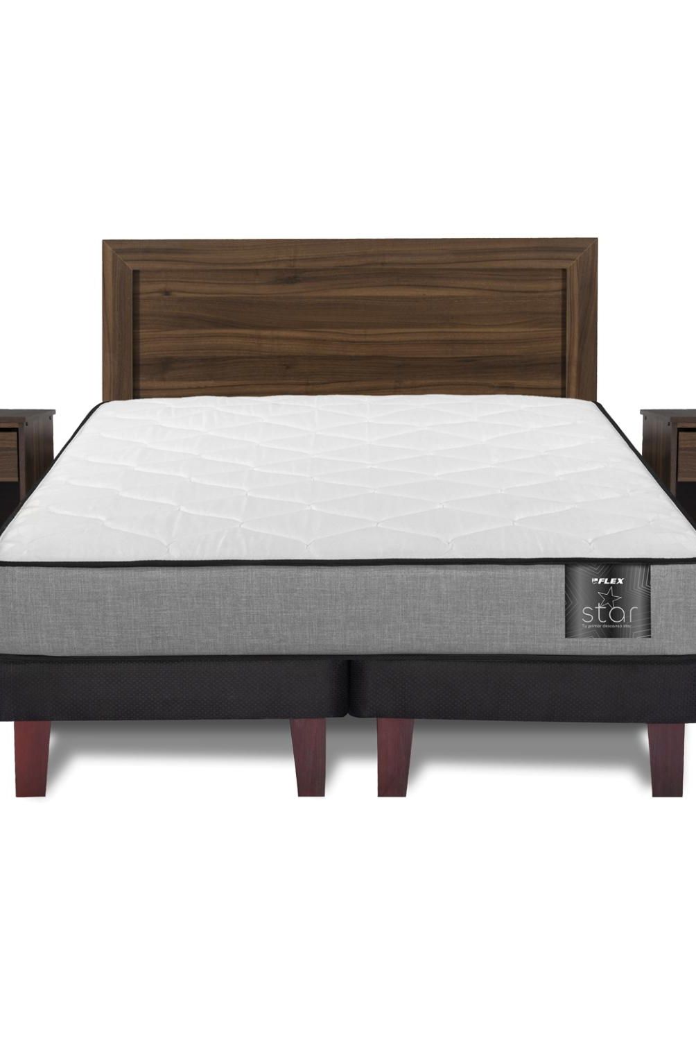 FLEX - Cama Europea Star 2 Plazas Base Dividida + Set Asturias Flex