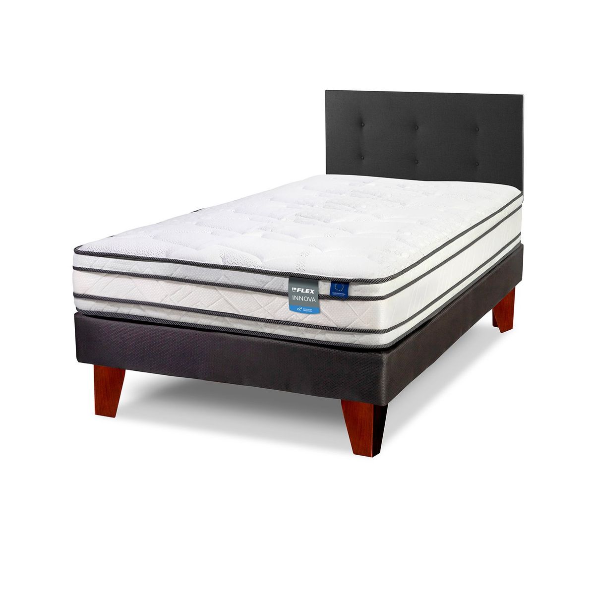 FLEX - Cama Europea Innova 1.5 Plazas x 2.00mt  + Respaldo Flex