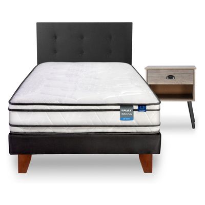 Imagen 2 del producto Cama Europea Innova 1 .5 Plaza Box + Respaldo + Velador