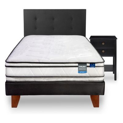 Imagen 2 del producto Cama Europea Innova 1 .5 Plaza Box + Respaldo + Velador