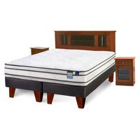 Cama Europea Innova 2 Plazas Box Bd + Set Lorraine