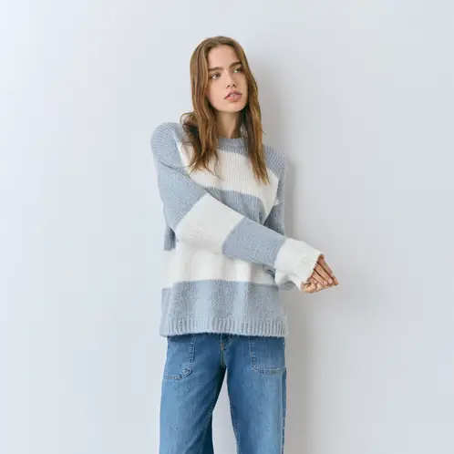 BROWNIE - Sweater Rayas Hilo Ligero Mujer