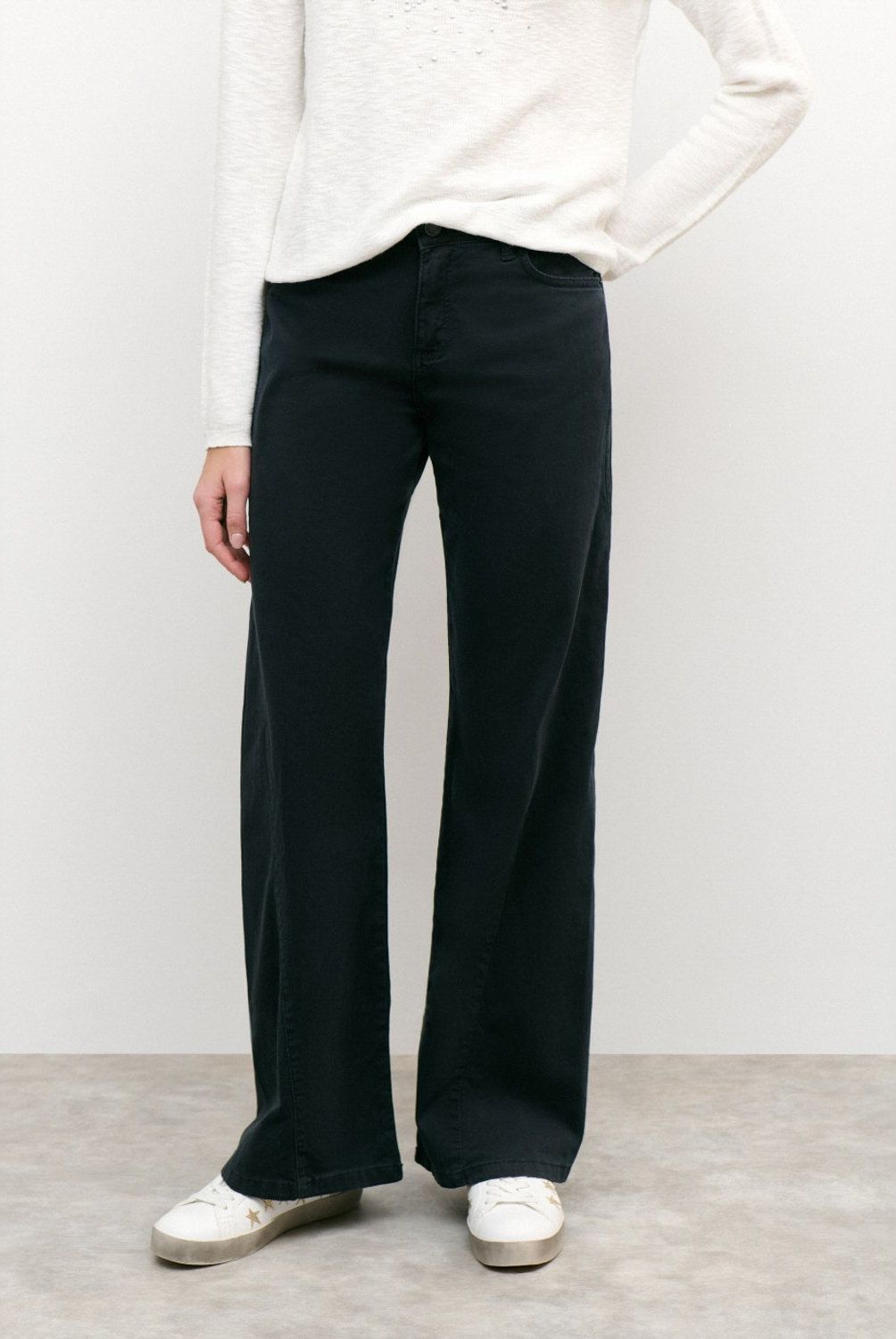BROWNIE - Pantalón Acampanado Corte Lateral Mujer Brownie