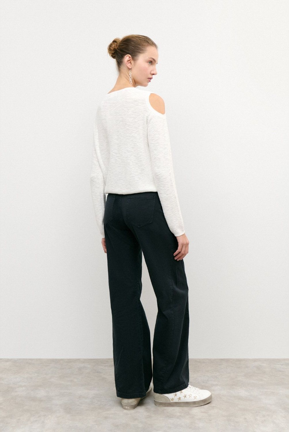 BROWNIE - Pantalón Acampanado Corte Lateral Mujer Brownie