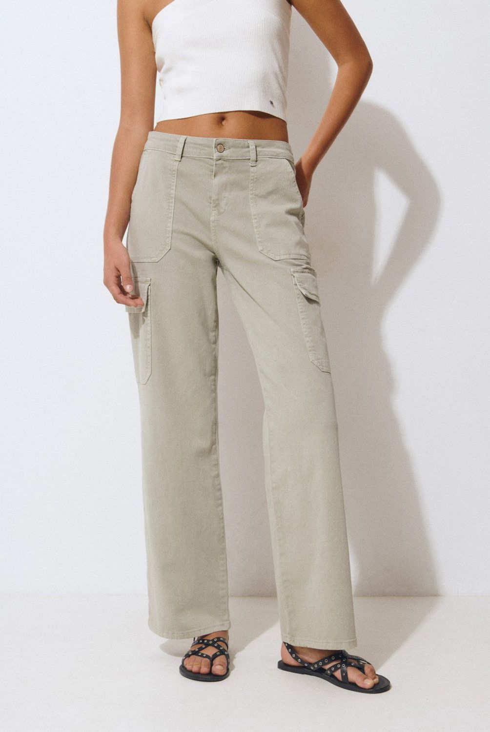 BROWNIE - Pantalón Recto Cargo Carla Mujer Brownie