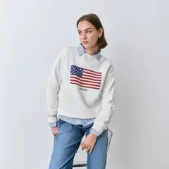 BROWNIE - Polerón Bandera Con Bordado Mujer