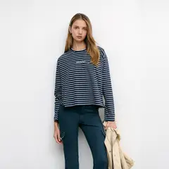 BROWNIE - Polera Raya Flame Bordado Mujer