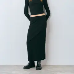 BROWNIE - Falda Canale Midi Hilo Metalizado Mujer