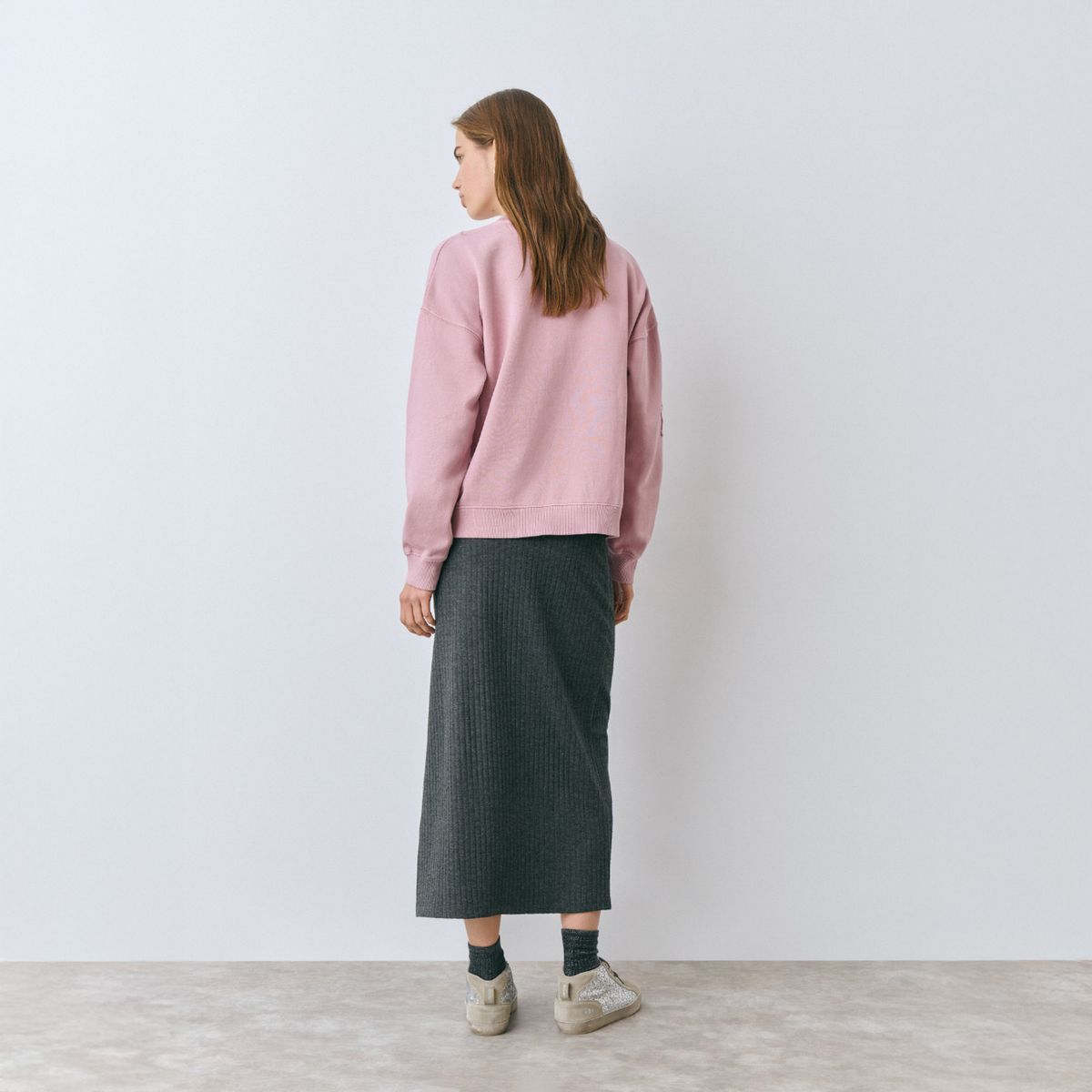 BROWNIE - Falda Midi Canale Soft Touch Mujer Brownie