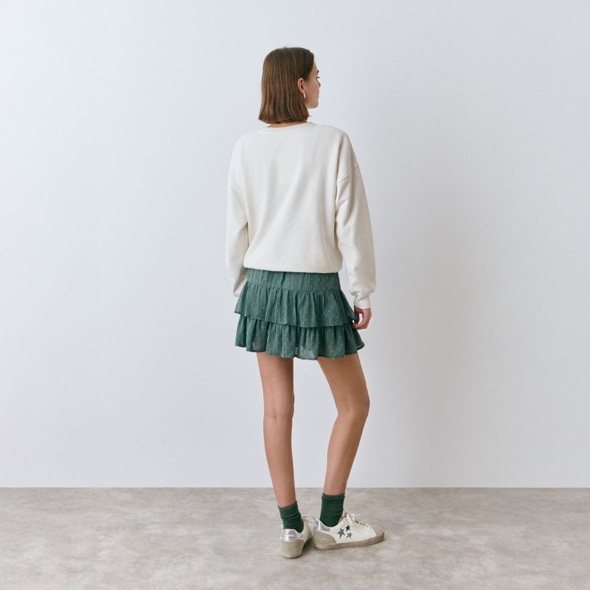 BROWNIE - Falda Volantes Plumeti Y Brillo Mujer Brownie