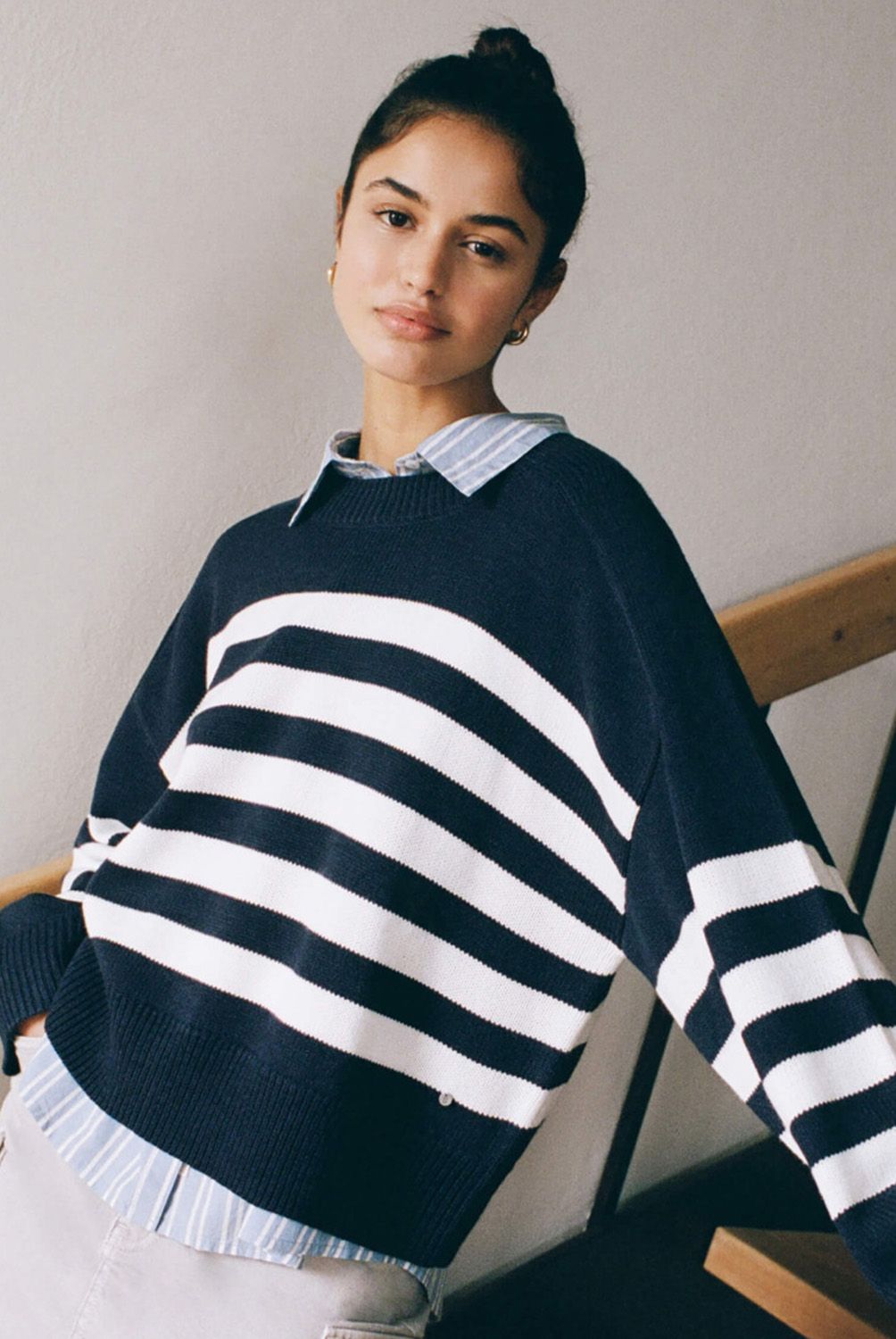 BROWNIE - Sweater Rayas Cuello Redondo Mujer Brownie