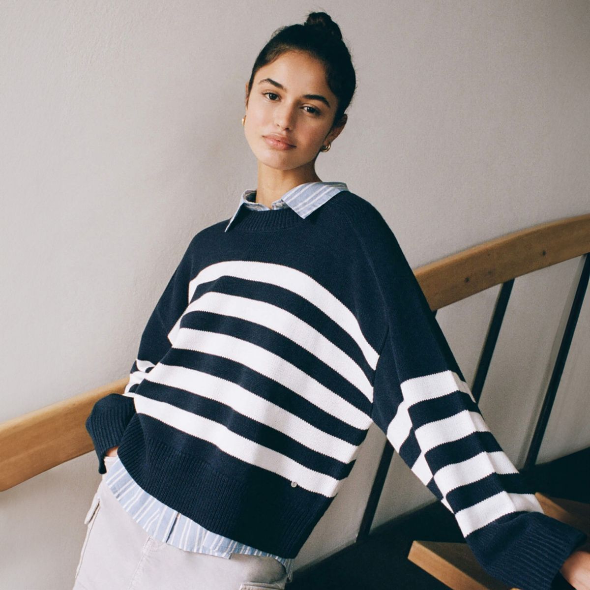 BROWNIE - Sweater Rayas Cuello Redondo Mujer Brownie