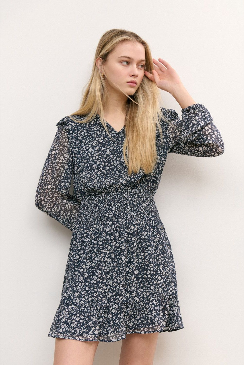 BROWNIE - Vestido Estampado Flor Bicolor Mujer Brownie