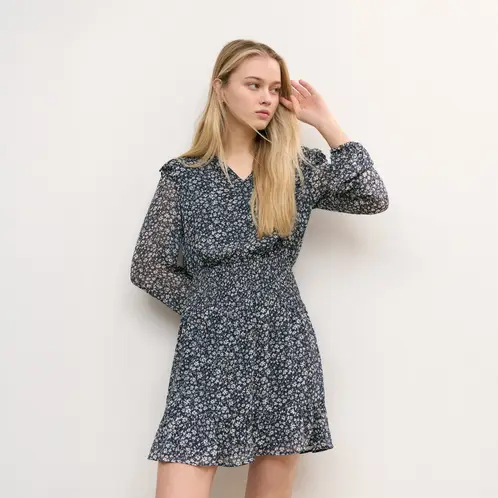 BROWNIE - Vestido Estampado Flor Bicolor Mujer
