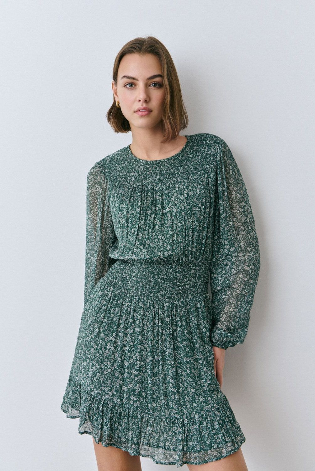 BROWNIE - Vestido Estampado Floral Bicolor Atlanca Mujer Brownie