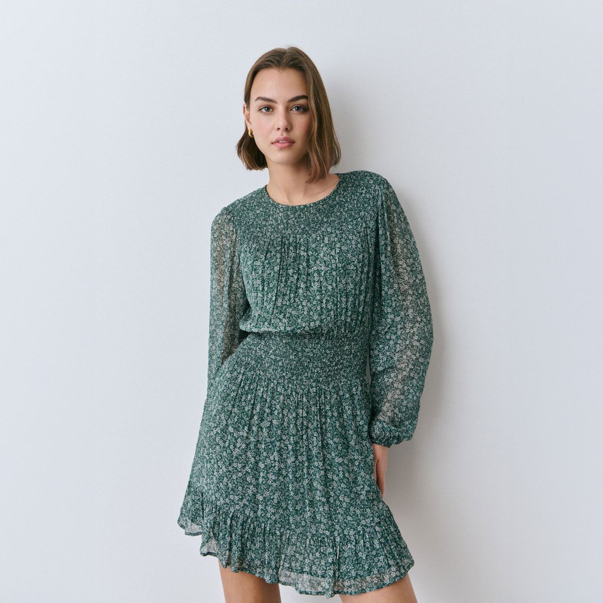 BROWNIE - Vestido Estampado Floral Bicolor Atlanca Mujer Brownie